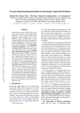 Towards Enhancing Relational Rules for Knowledge Graph Link Prediction
