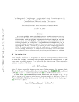 Y-Diagonal Couplings: Approximating Posteriors with Conditional
  Wasserstein Distances