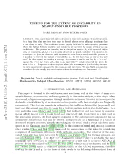 Testing for the extent of instability in nearly unstable processes