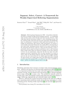 Segment, Select, Correct: A Framework for Weakly-Supervised Referring
  Segmentation
