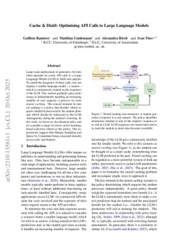 Cache & Distil: Optimising API Calls to Large Language Models