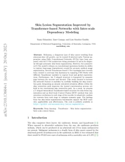 Skin Lesion Segmentation Improved by Transformer-based Networks with
  Inter-scale Dependency Modeling