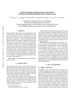 Deep-Learning-based Change Detection with Spaceborne Hyperspectral
  PRISMA data