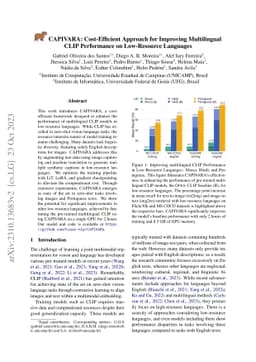 CAPIVARA: Cost-Efficient Approach for Improving Multilingual CLIP
  Performance on Low-Resource Languages