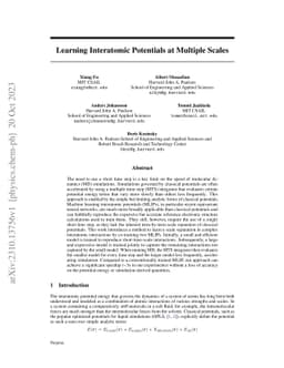 Learning Interatomic Potentials at Multiple Scales