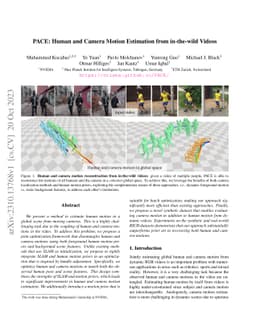 PACE: Human and Camera Motion Estimation from in-the-wild Videos