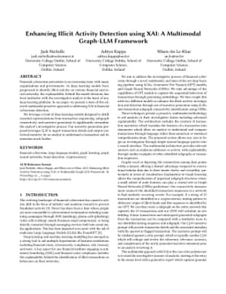 Enhancing Illicit Activity Detection using XAI: A Multimodal Graph-LLM
  Framework