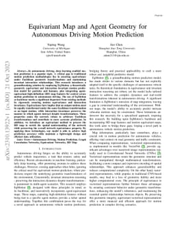 Equivariant Map and Agent Geometry for Autonomous Driving Motion
  Prediction