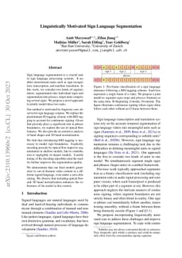 Linguistically Motivated Sign Language Segmentation