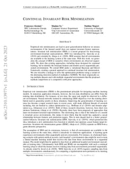 Continual Invariant Risk Minimization