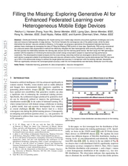 Filling the Missing: Exploring Generative AI for Enhanced Federated
  Learning over Heterogeneous Mobile Edge Devices