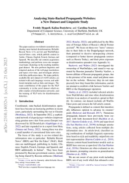 Analysing State-Backed Propaganda Websites: a New Dataset and Linguistic
  Study