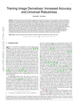 Training Image Derivatives: Increased Accuracy and Universal Robustness