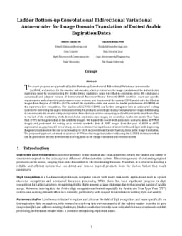 Convolutional Bidirectional Variational Autoencoder for Image Domain
  Translation of Dotted Arabic Expiration