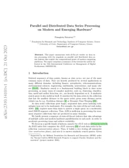 Parallel and Distributed Data Series Processing on Modern and Emerging
  Hardware
