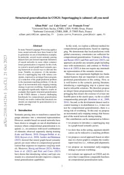 Structural generalization in COGS: Supertagging is (almost) all you need