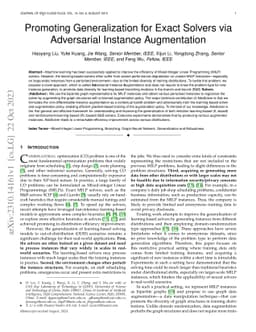 Promoting Generalization for Exact Solvers via Adversarial Instance
  Augmentation