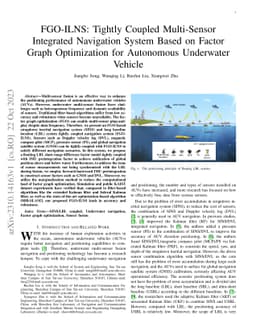 FGO-ILNS: Tightly Coupled Multi-Sensor Integrated Navigation System
  Based on Factor Graph Optimization for Autonomous Underwater Vehicle