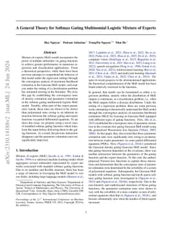A General Theory for Softmax Gating Multinomial Logistic Mixture of
  Experts