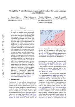 PromptMix: A Class Boundary Augmentation Method for Large Language Model
  Distillation