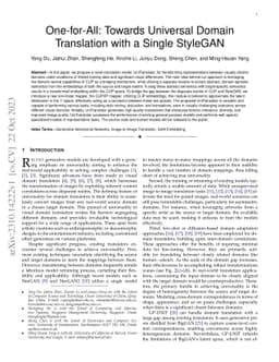 One-for-All: Towards Universal Domain Translation with a Single StyleGAN
