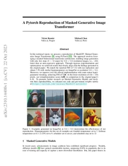 A Pytorch Reproduction of Masked Generative Image Transformer