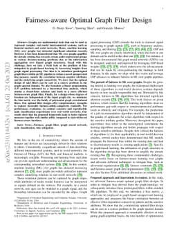 Fairness-aware Optimal Graph Filter Design