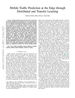 Mobile Traffic Prediction at the Edge through Distributed and Transfer
  Learning