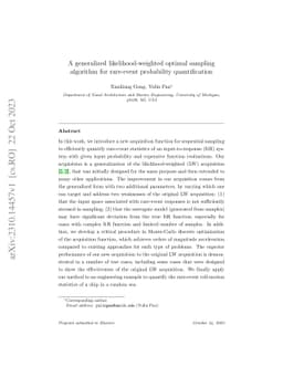 A generalized likelihood-weighted optimal sampling algorithm for
  rare-event probability quantification