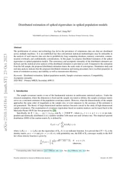 Distributed estimation of spiked eigenvalues in spiked population models