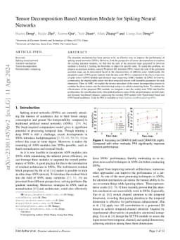 Tensor Decomposition Based Attention Module for Spiking Neural Networks