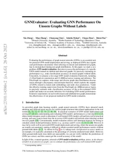 GNNEvaluator: Evaluating GNN Performance On Unseen Graphs Without Labels