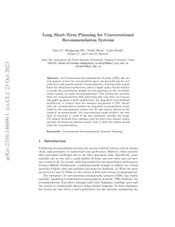 Long Short-Term Planning for Conversational Recommendation Systems