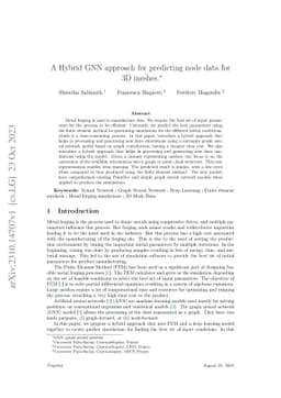 A Hybrid GNN approach for predicting node data for 3D meshes
