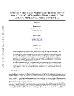 Improved K-mer Based Prediction of Protein-Protein Interactions With
  Chaos Game Representation, Deep Learning and Reduced Representation Bias