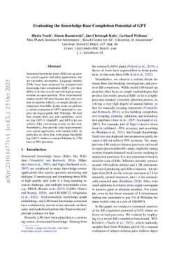 Evaluating the Knowledge Base Completion Potential of GPT