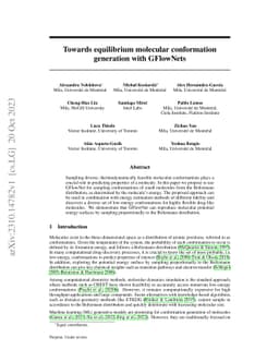 Towards equilibrium molecular conformation generation with GFlowNets