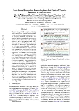 Cross-lingual Prompting: Improving Zero-shot Chain-of-Thought Reasoning
  across Languages