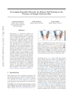 Leveraging Ensemble Diversity for Robust Self-Training in the Presence
  of Sample Selection Bias