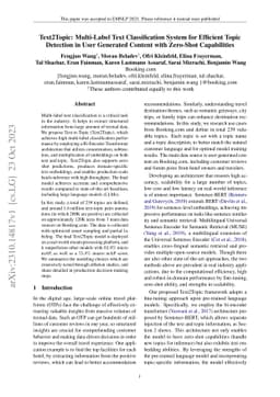 Text2Topic: Multi-Label Text Classification System for Efficient Topic
  Detection in User Generated Content with Zero-Shot Capabilities
