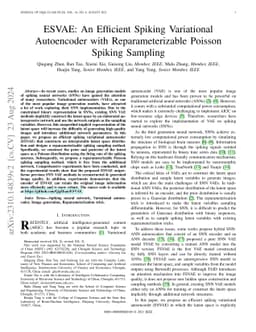 ESVAE: An Efficient Spiking Variational Autoencoder with
  Reparameterizable Poisson Spiking Sampling