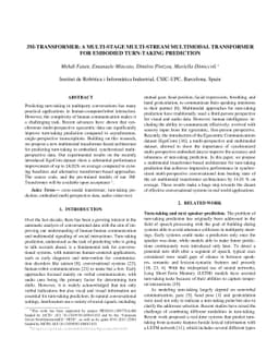 3M-TRANSFORMER: A Multi-Stage Multi-Stream Multimodal Transformer for
  Embodied Turn-Taking Prediction