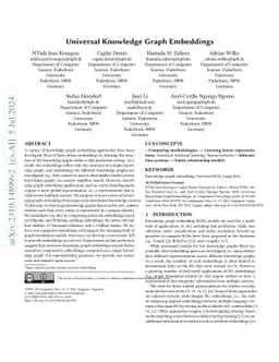 Universal Knowledge Graph Embeddings