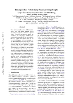 Linking Surface Facts to Large-Scale Knowledge Graphs