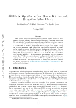 GRLib: An Open-Source Hand Gesture Detection and Recognition Python
  Library