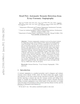 StenUNet: Automatic Stenosis Detection from X-ray Coronary Angiography