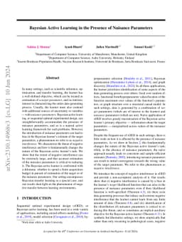 Bayesian Active Learning in the Presence of Nuisance Parameters