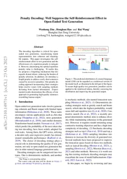 Penalty Decoding: Well Suppress the Self-Reinforcement Effect in
  Open-Ended Text Generation