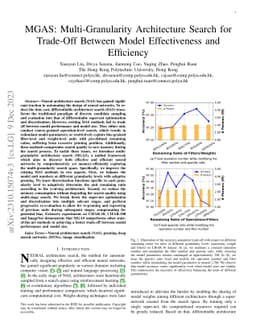 MGAS: Multi-Granularity Architecture Search for Trade-Off Between Model
  Effectiveness and Efficiency
