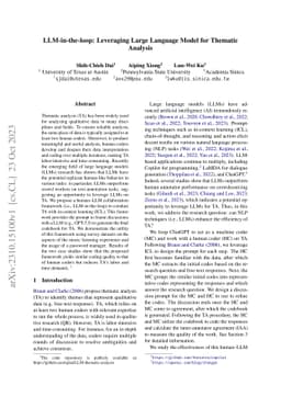 LLM-in-the-loop: Leveraging Large Language Model for Thematic Analysis